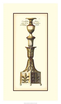 Framed Antique Candlestick III Print