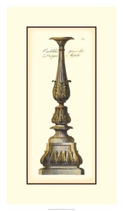 Framed Antique Candlestick IV Print