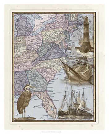 Framed Eastern Coastline Print