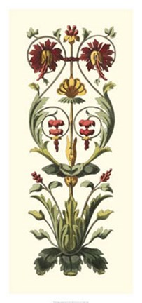 Framed Elegant Baroque Panel I Print