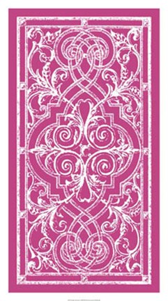 Framed Graphic Ironwork I Print