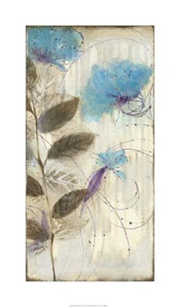 Framed Constellation Flowers II Print