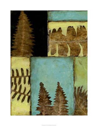 Framed Fossilized Ferns III Print