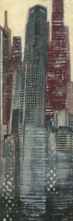 Framed Urban Landscape I Panel Print