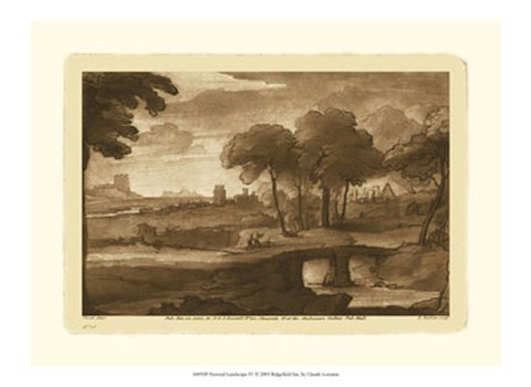 Framed Pastoral Landscape IV Print