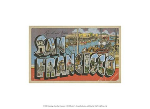 Framed Greetings from San Francisco Print