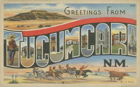 Framed Greetings from Tucumcari Print