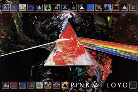 Framed Pink Floyd Dark Side of the Moon - 40th A Print
