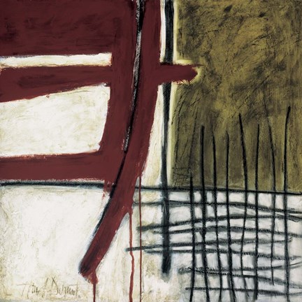 Framed Textiles I Print