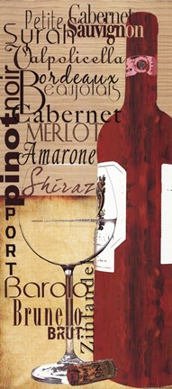 Framed Red Wine Print