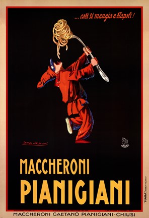 Framed Maccheroni Pianigiani 1922 Print
