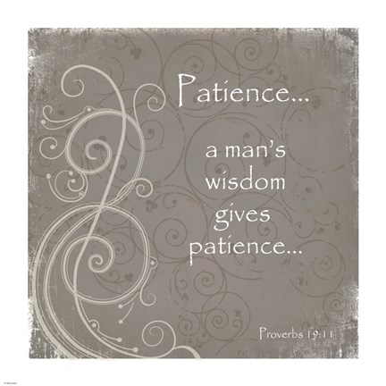 Framed Patience Quote Print