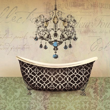 Framed French Vintage Bath I Print