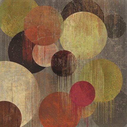 Framed Magenta Bubbles I Print