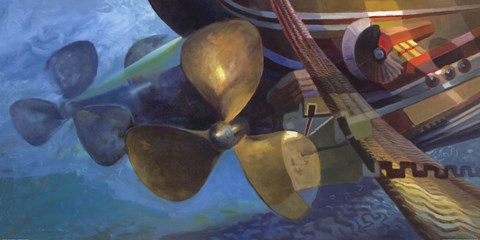 Framed Blu Energy Print