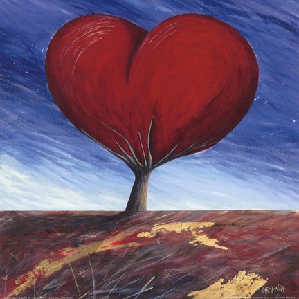 Framed Heart of the Earth Print