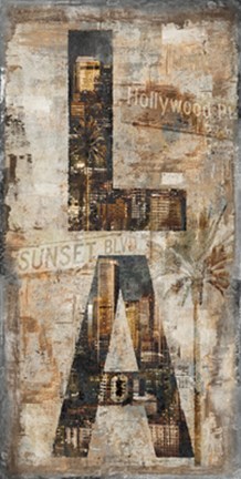 Framed LA Vertical Print