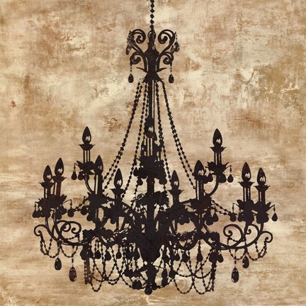 Framed Chandelier I Print