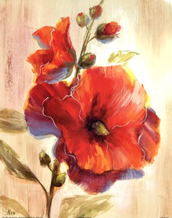 Framed Flourescent Blooms II Print