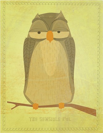 Framed Sensible Owl Print