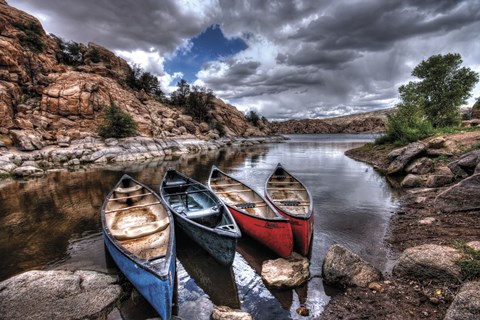 Framed Canoe Break Print