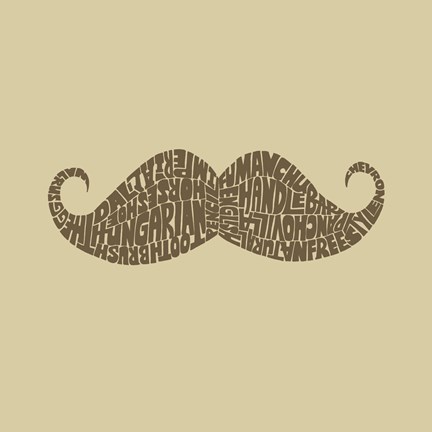Framed Mustache Styles Print
