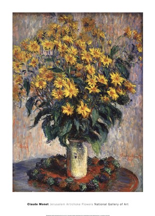 Framed Jerusalem Artichoke Flowers, 1880 Print