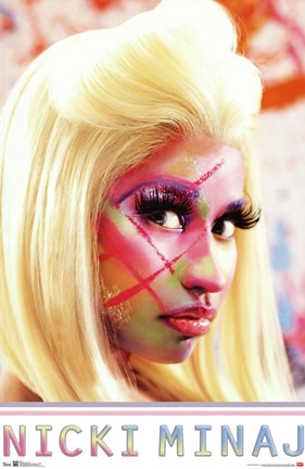 Framed Nicki Minaj - Face Paint Print