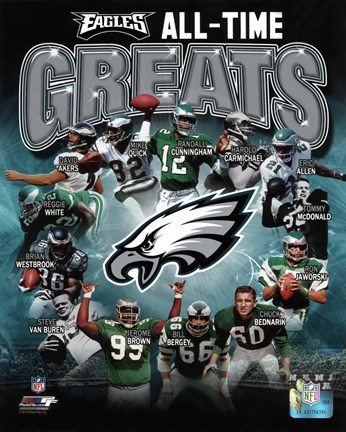 Framed Philadelphia Eagles All Time Greats Composite Print