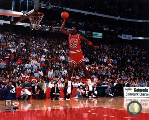 Framed Michael Jordan 1988 NBA Slam Dunk Contest Action Print