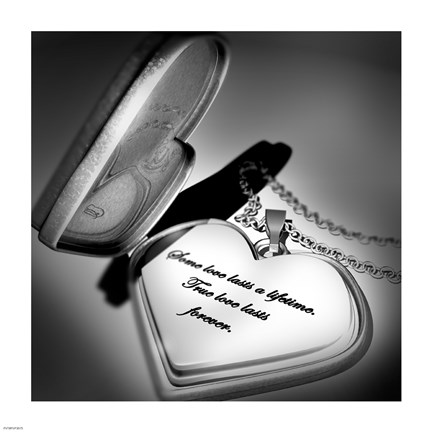 Framed Locket Love Quote Print