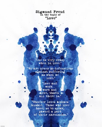 Framed Sigmund Freud on the Topic of Love Print