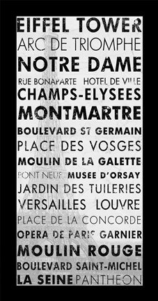 Framed Paris III Print