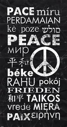 Framed Peace Languages Print