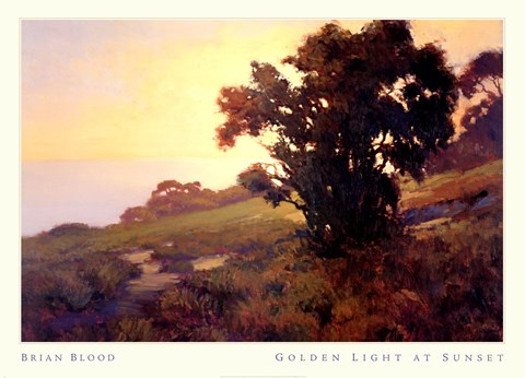 Framed GOLDEN LIGHT AT SUNSET Print