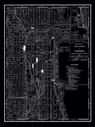 Framed Chicago, 1895 Print
