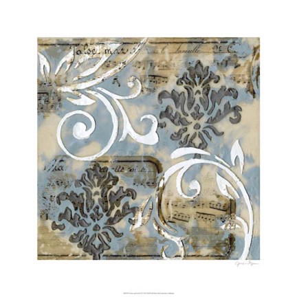 Framed Notes &amp; Scrolls II Print