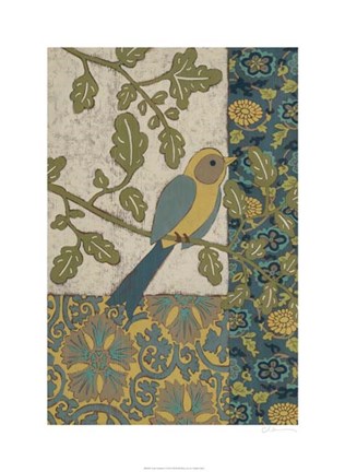 Framed Avian Ornament I Print