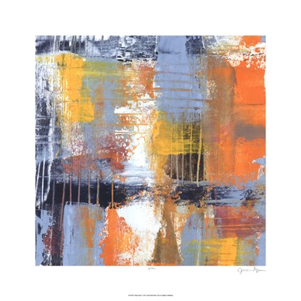 Framed Urban Plan I Print