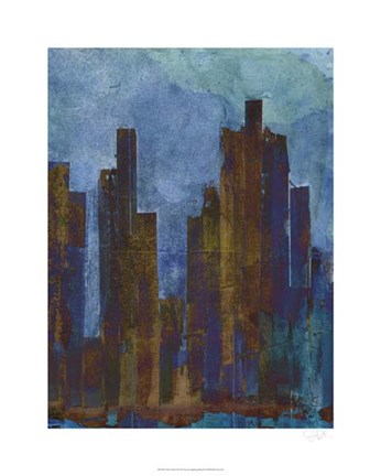 Framed Urban Dusk II Print