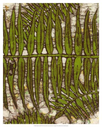 Framed Batik Frond III Print