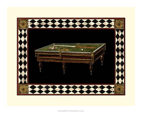 Framed Let&#39;s Play Billiards I Print
