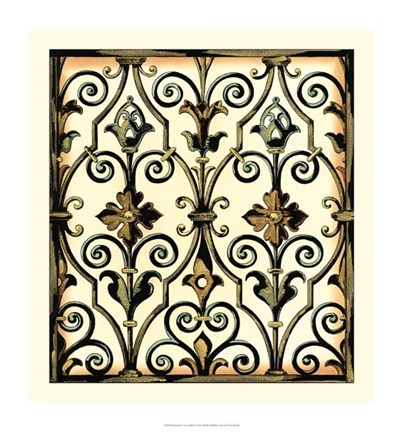 Framed Ironwork I - no crackle Print