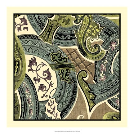 Framed Tapestry Elegance II Print