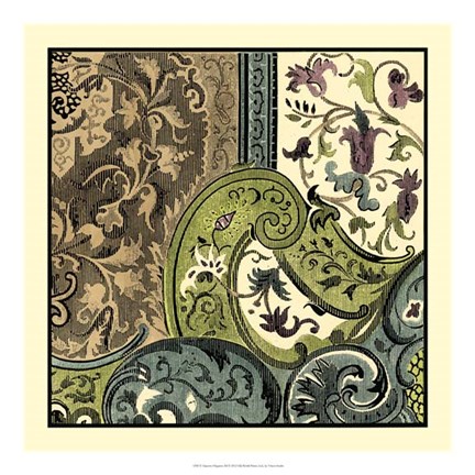 Framed Tapestry Elegance III Print