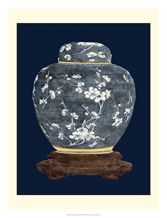 Framed Blue &amp; White Ginger Jar II Print
