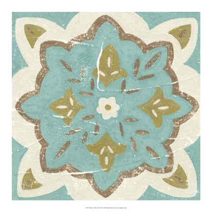 Framed Rustic Tiles II Print