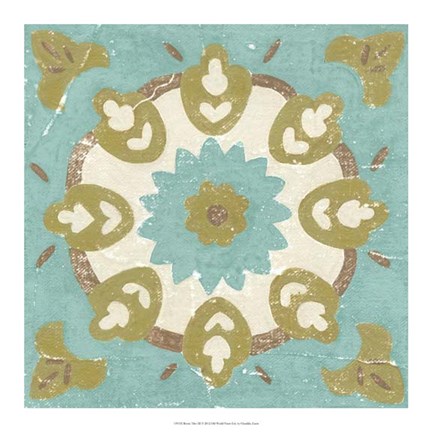 Framed Rustic Tiles III Print