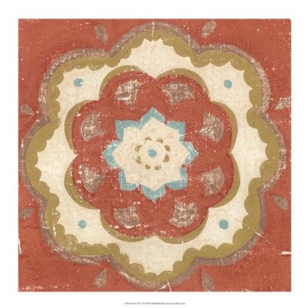 Framed Rustic Tiles VI Print