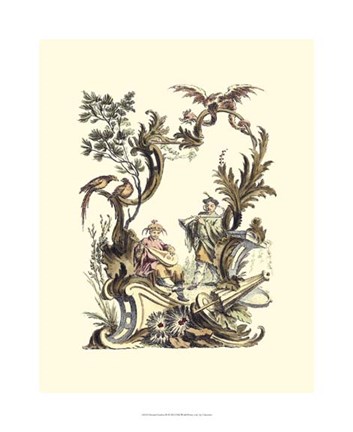 Framed Oriental Garden III Print